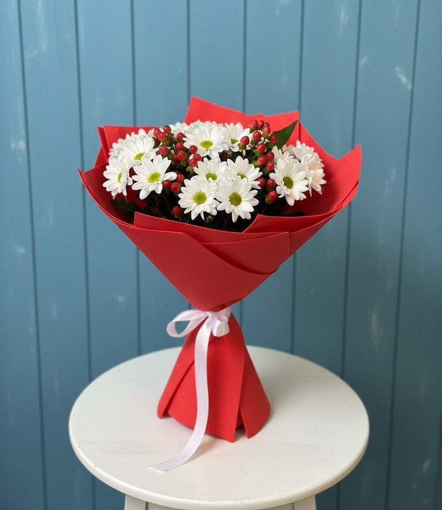 Букет цветов из: Хризантемы в Первомайском Томской области