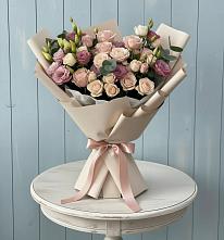 Букет цветов из:  Розы и Лизиантусы #REPLACE_PRED# Первомайском Томской области