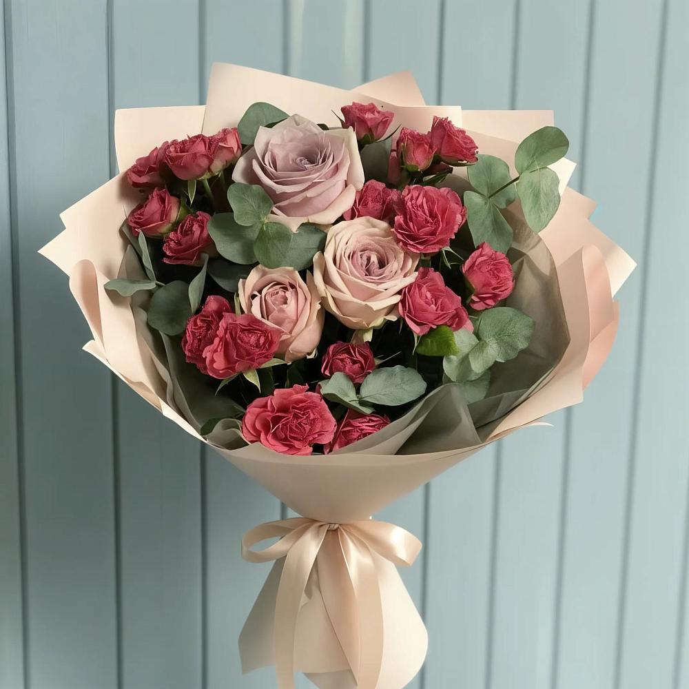 Букет цветов из: Гвоздики и Розы в Первомайском Томской области