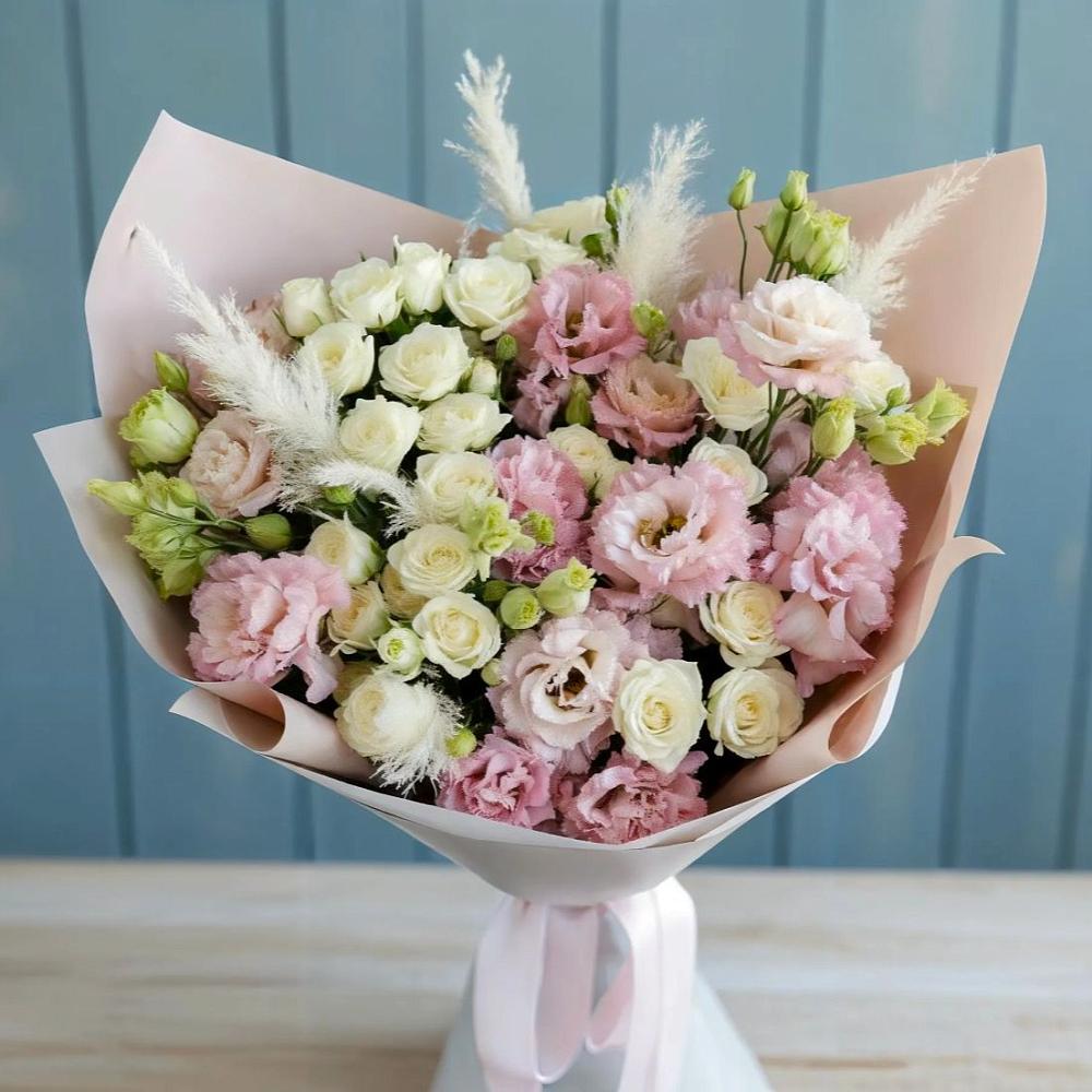 Букет цветов из: Альстромерии и Розы в Первомайском Томской области