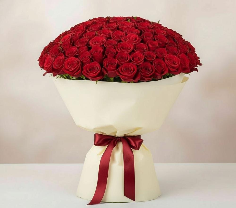 Букет 101 Красная роза Милано в Первомайском Томской области