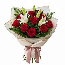 Букет цветов из:  Лилии и Розы в Первомайском Томской области