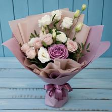Букет цветов из:  Розы и Лизиантусы #REPLACE_PRED# Первомайском Томской области