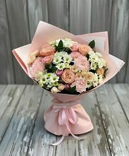 Букет цветов из:  Гвоздики, Розы и Хризантемы в Первомайском Томской области