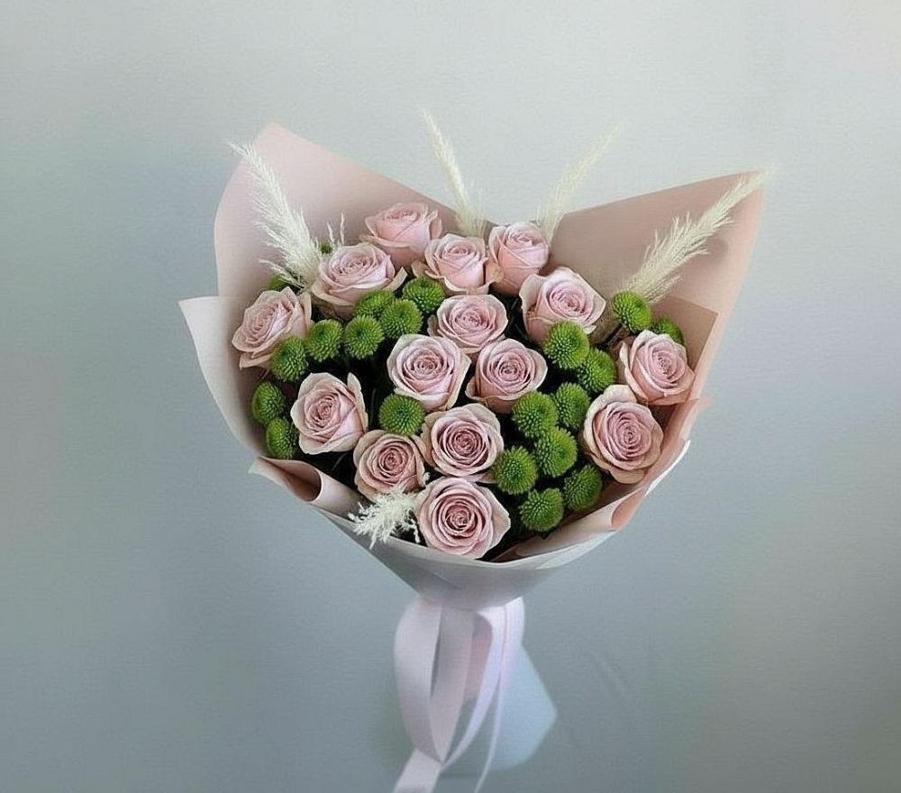 Букет цветов из: Розы и Хризантемы в Первомайском Томской области