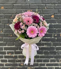 Букет цветов из:  Герберы и Хризантемы в Первомайском Томской области