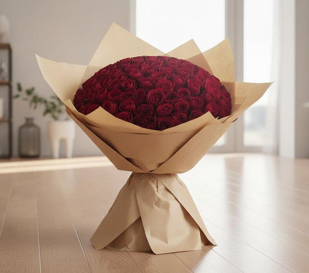 Букет 101 Красная роза в Первомайском Томской области