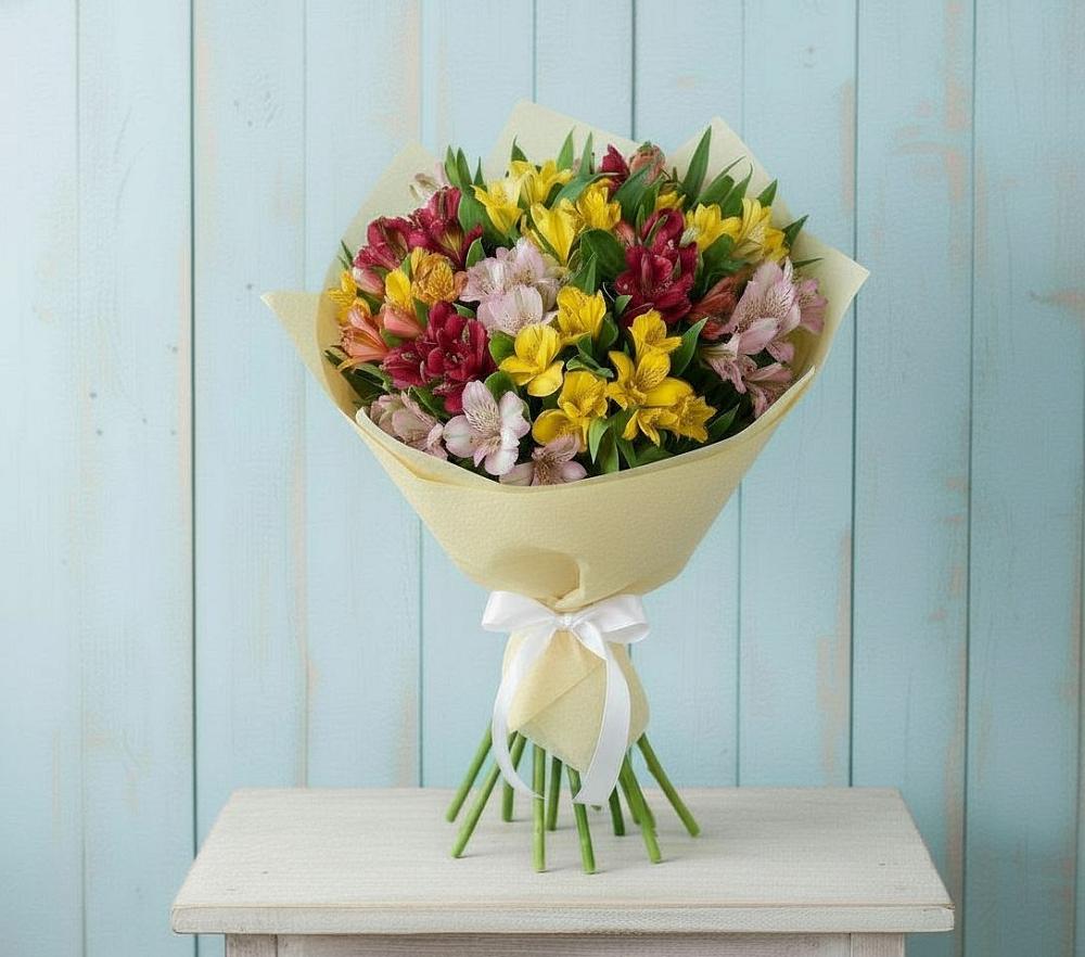 Букет цветов из: Альстромерии в Первомайском Томской области