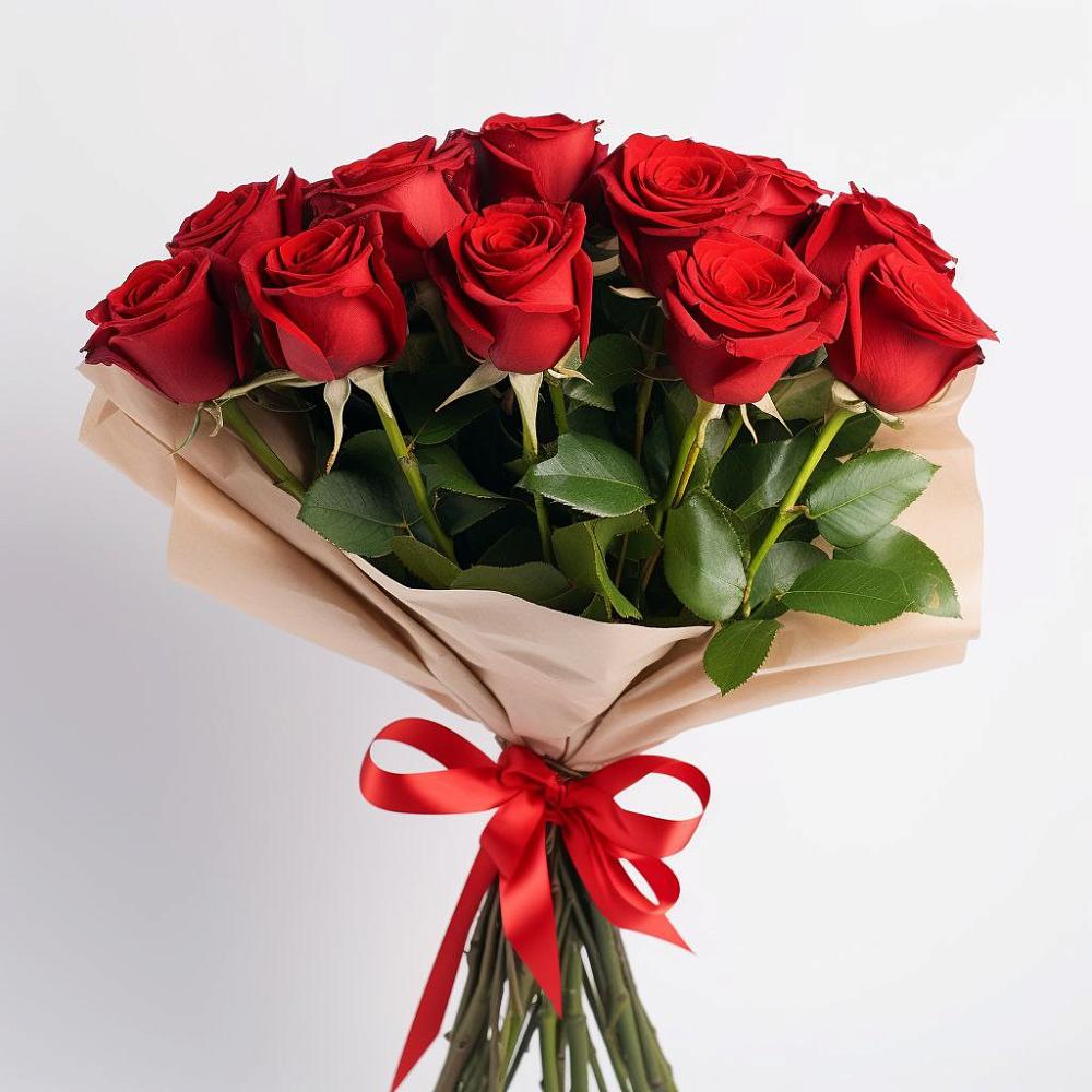 Букет 11 Красных роз Эдлесс Лав в Первомайском Томской области