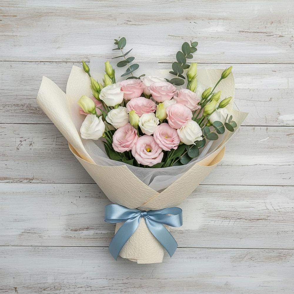 Букет цветов из: Лизиантусы в Первомайском Томской области